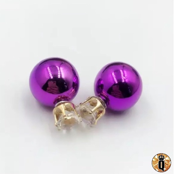 🔴𝟱/$𝟭𝟱🔴𝗖𝗟𝗘𝗔𝗥𝗔𝗡𝗖𝗘 Purple Earrings NEW - Picture 9 of 9